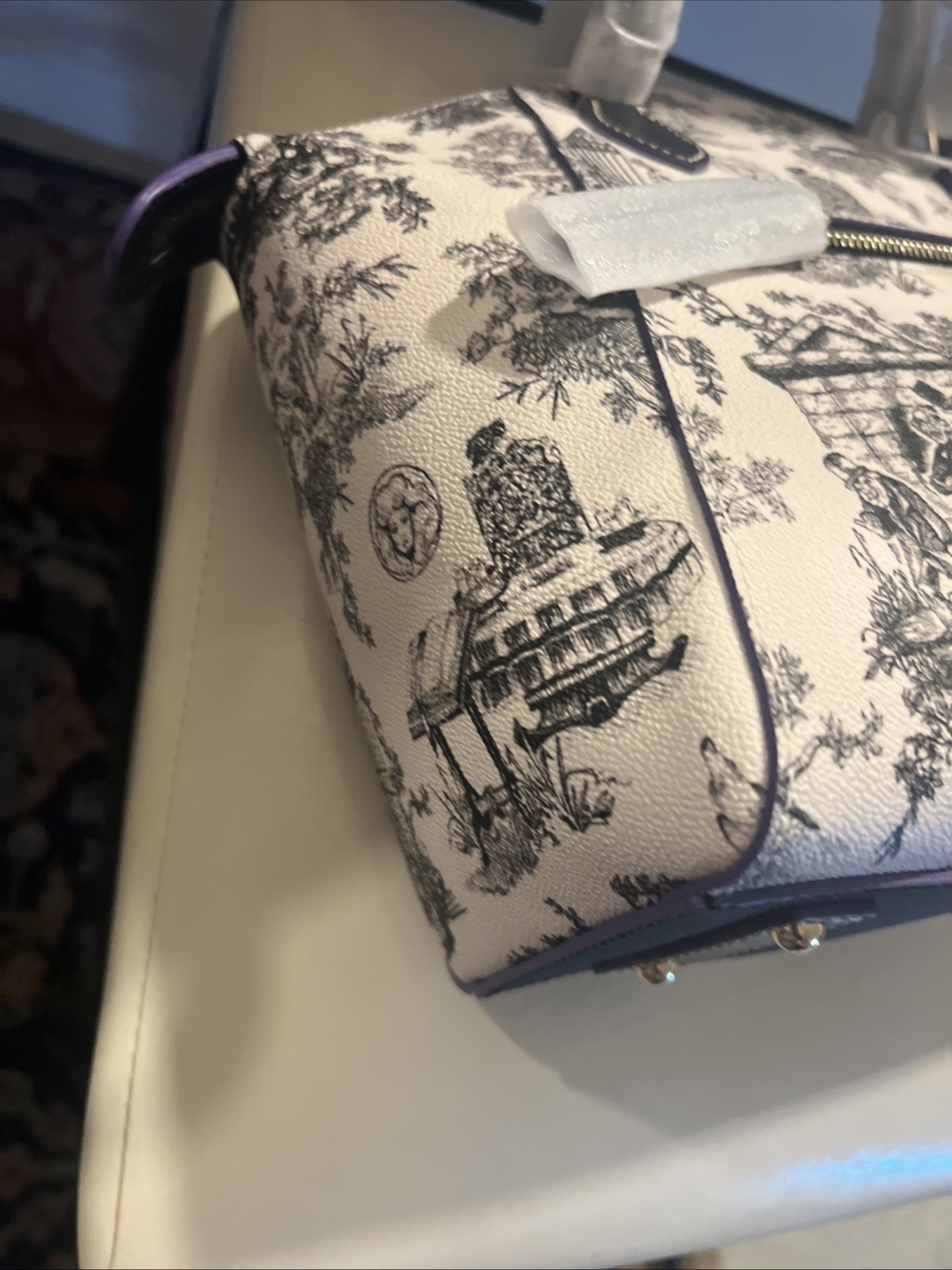 Disney Dooney & Bourke Haunted Mansion Toile Satchel NWT