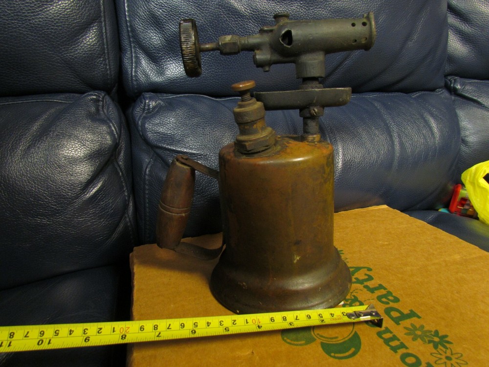 Vintage Antique Turner Brass Soder Torch Gas Blow Torch (2)