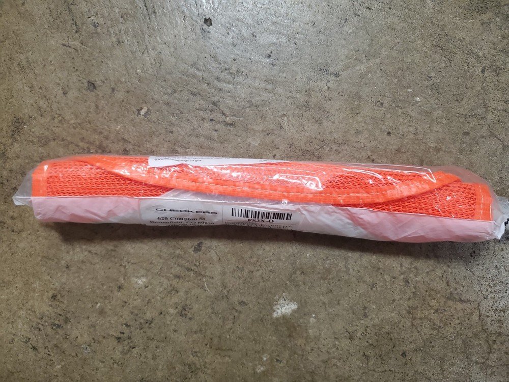 Heavy Duty 3' Warning Whip, Orange Safety Flag, Hex base, Threaded Base.