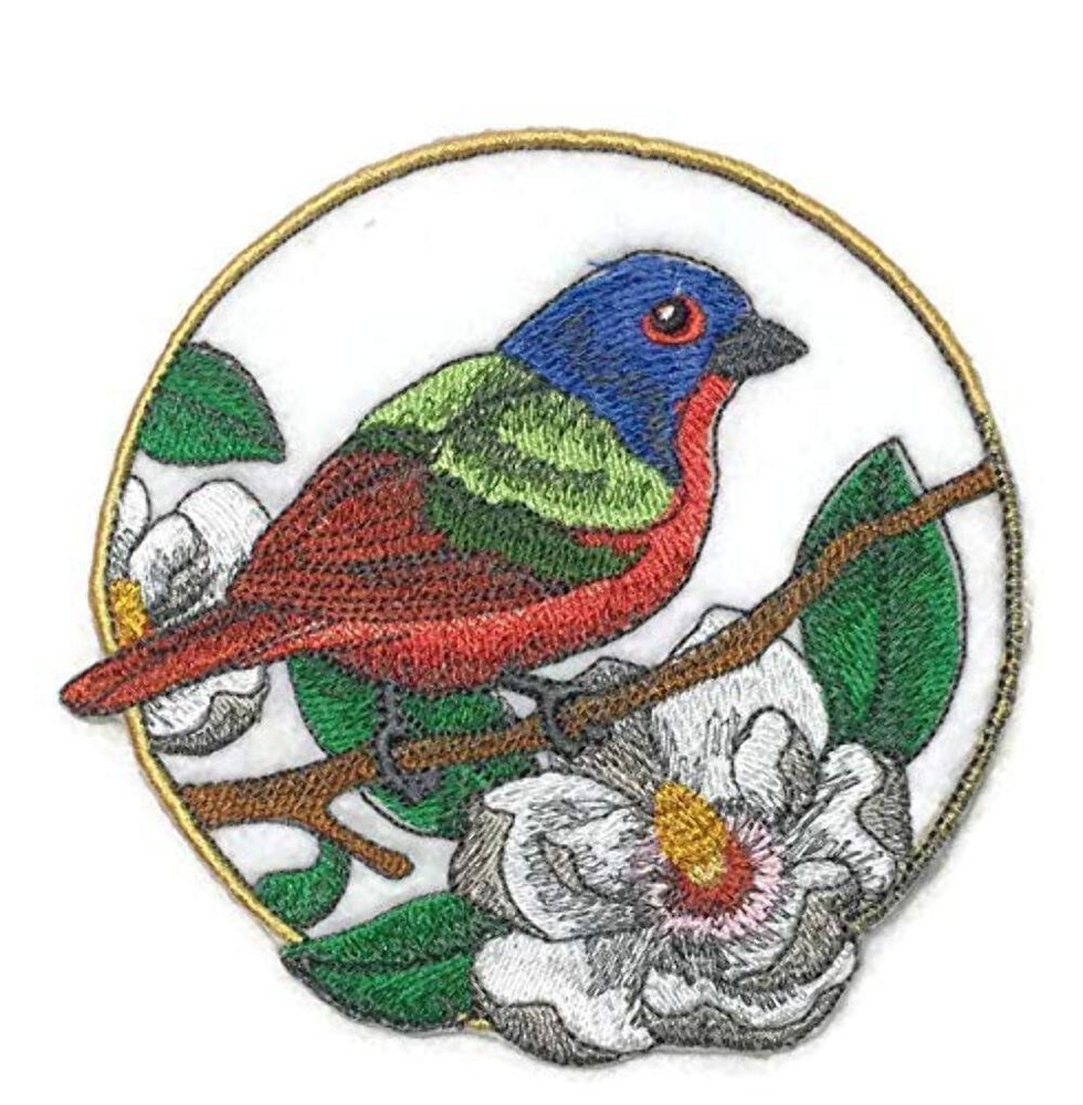 Painted Bunting Embroidered Patch