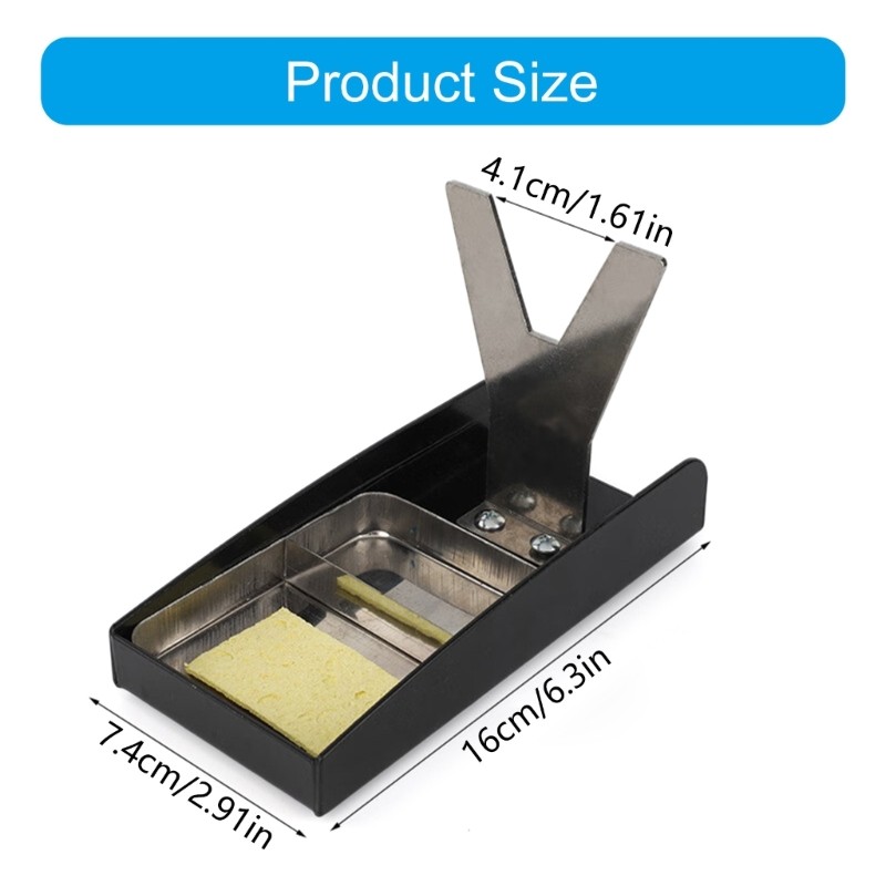 Soldering Tool Stand With Cleaning Sponge Sturdy Iron Construction Workshop