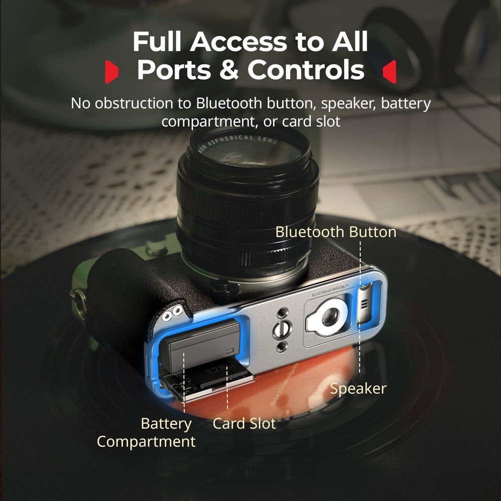 SmallRig X-E5 L-Bracket/Camera Leather Case/Thumb Grip for FUJIFILM X-E5 Camera