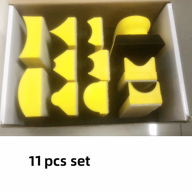 11pcs /set Abrasive Block Hand Sander Pad Base for Hook Loop Sanding Disc Paper