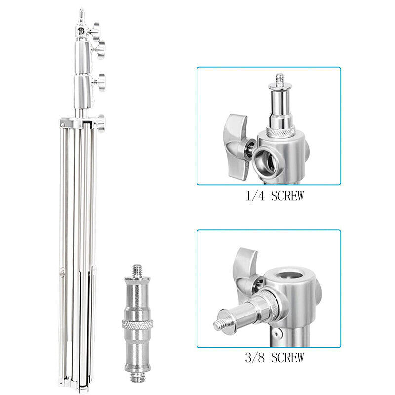 US 2Pcs 280cm Heavy Duty Light Stand Tripod Kit For Studio Flash LED Vedio Light