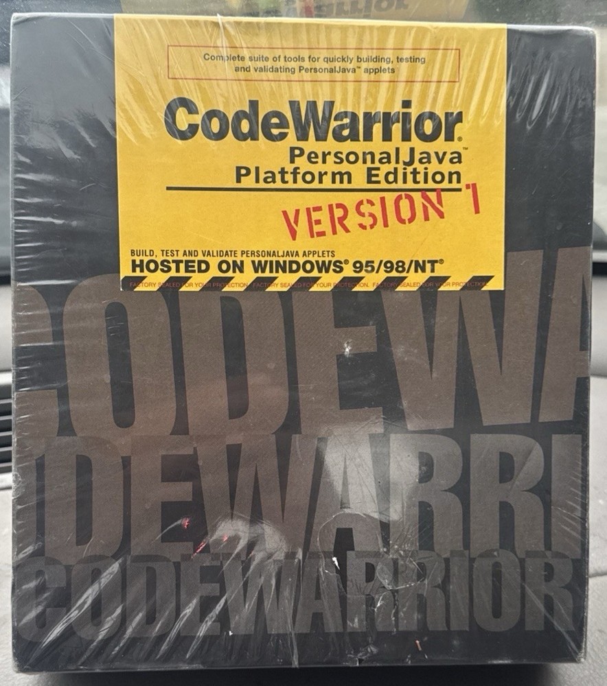 CODE WARRIOR PERSONAL JAVA PLATFORM ED-V 1 WINDOWS 95/98/NT-4.0 SOFTWARE-SEALED