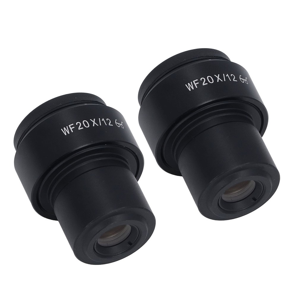 2 Pcs Microscope Eyepiece WF20X Widefield Adjustable Diopter Optical Microscope
