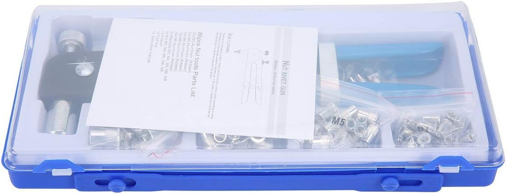Threaded Rivet Nut Setter Insert Tool Kit 86Pcs Hand Riveter Rivnut Nutsert Rive