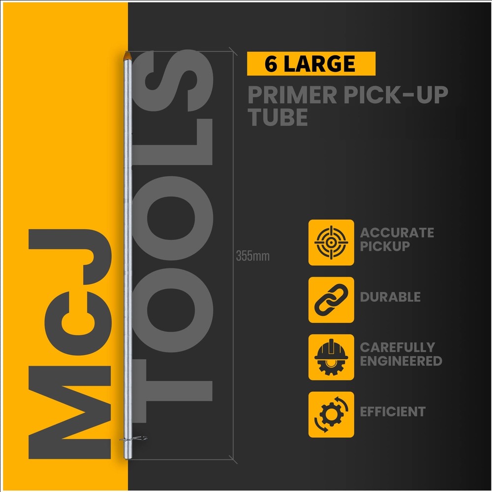 McJ Tools Reloading 6pack Large Auto Primer Feeder Tube, Reloading Essential ...