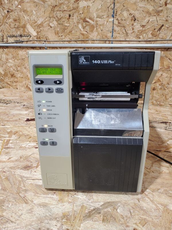 Zebra 110XiIII PLUS Thermal Direct Transfer Label Barcode Printer - Turns on