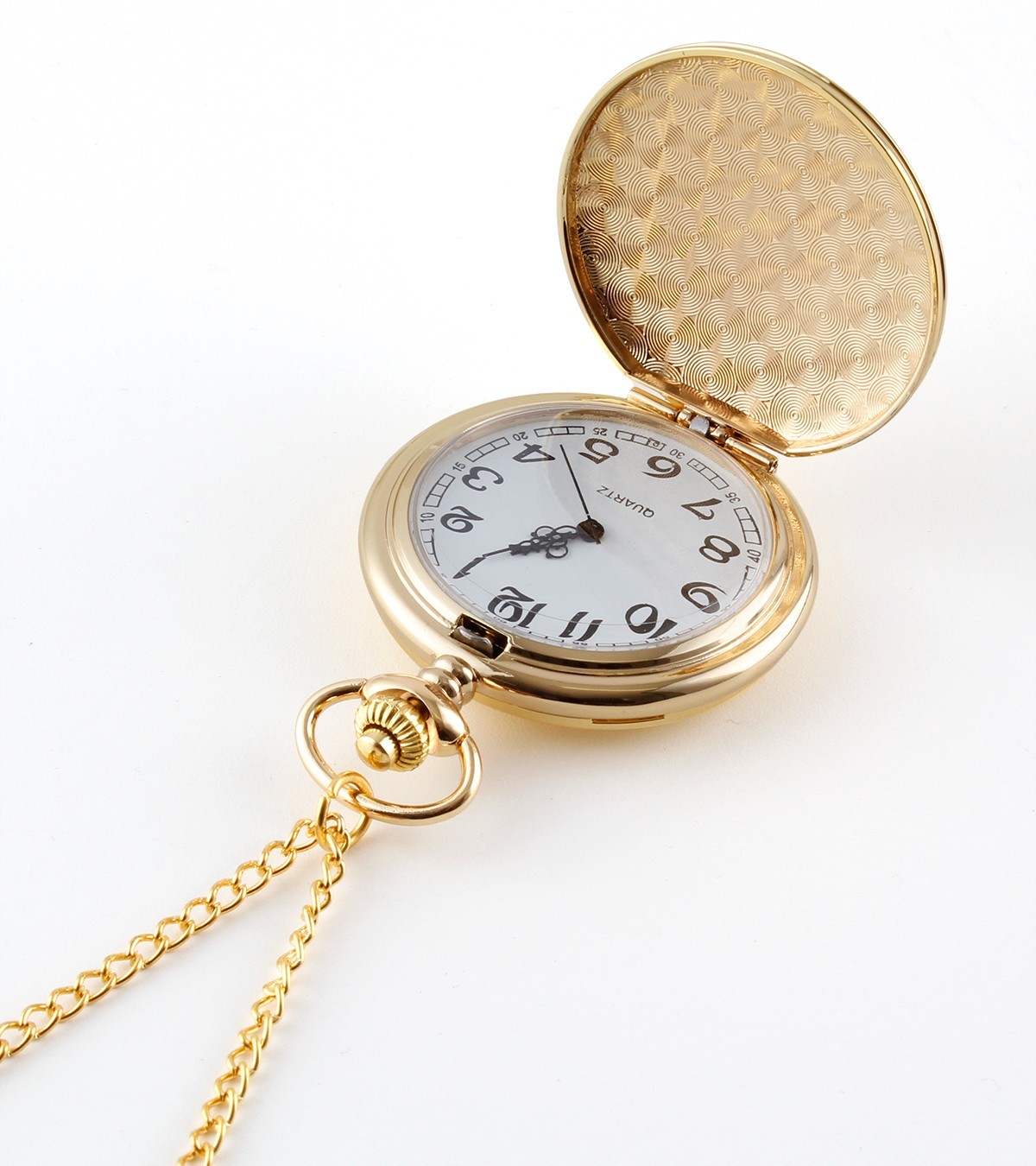 Vintage Gold Pocket Watch with Chain for Men Classic 1920s Style Gift