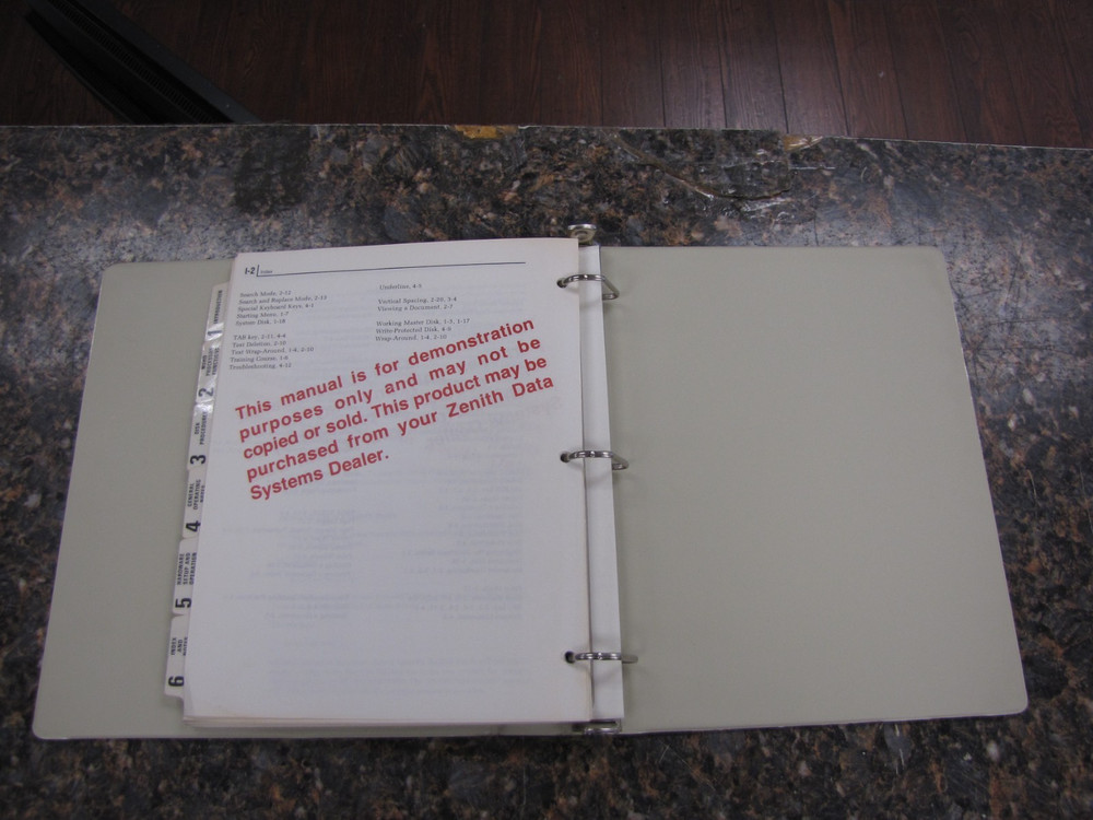 Zenith Data Systems Word Processing Electronic Typing Auto Scribe Manual w/Disks