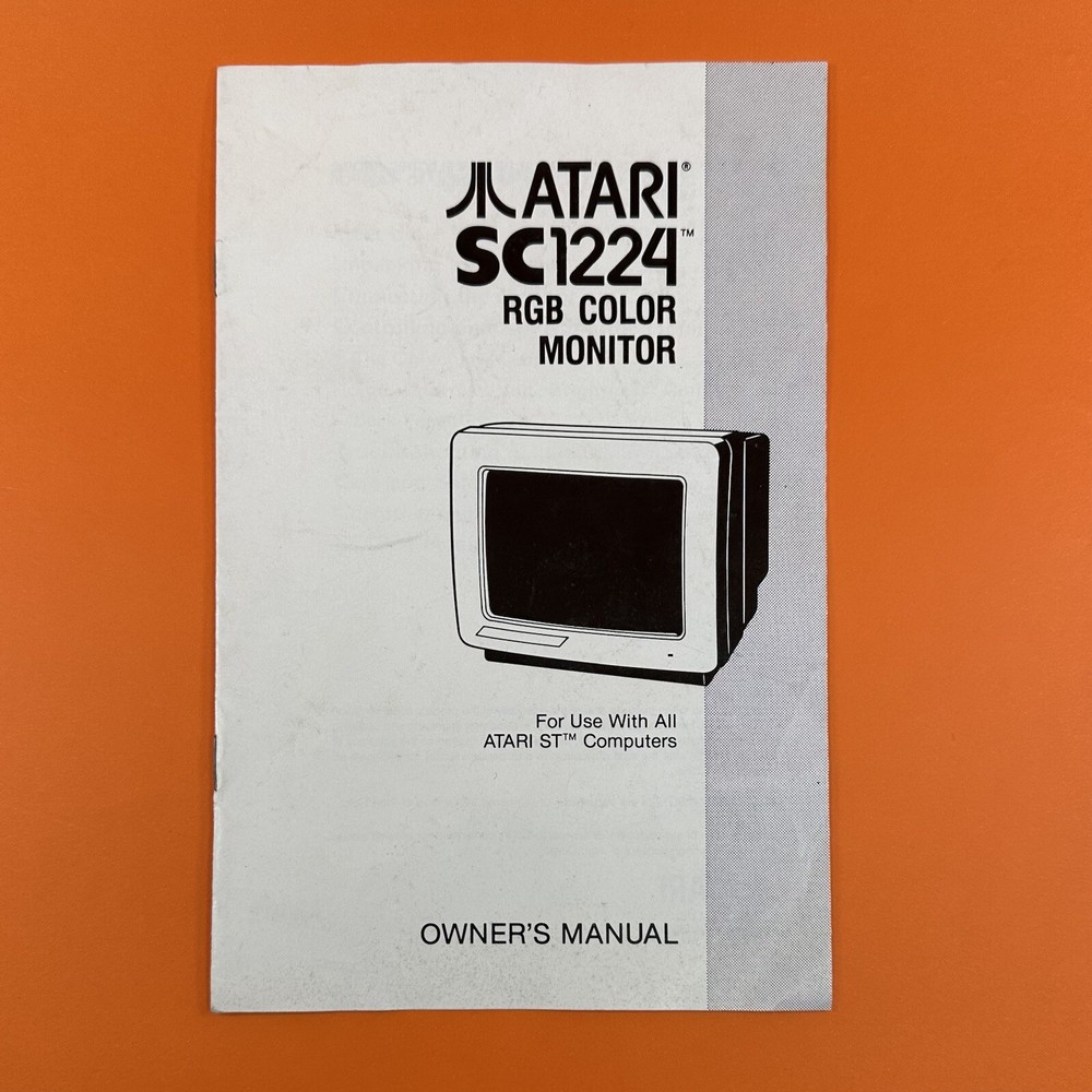 Atari ST Manuals Bundle - SC 1224 Monitor, ST Basic Quick Reference, 1st Word