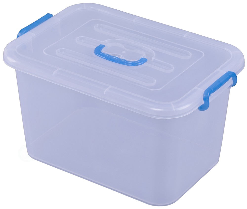 New Basicwise Large Clear Storage Container With Lid and Handles
