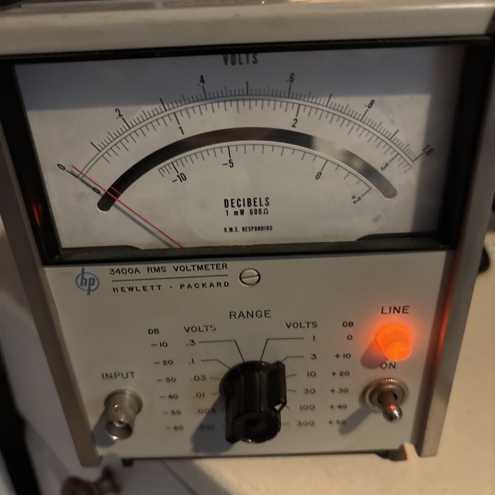 HP Keysight 3400A Analog RMS AC Voltmeter Tested Working