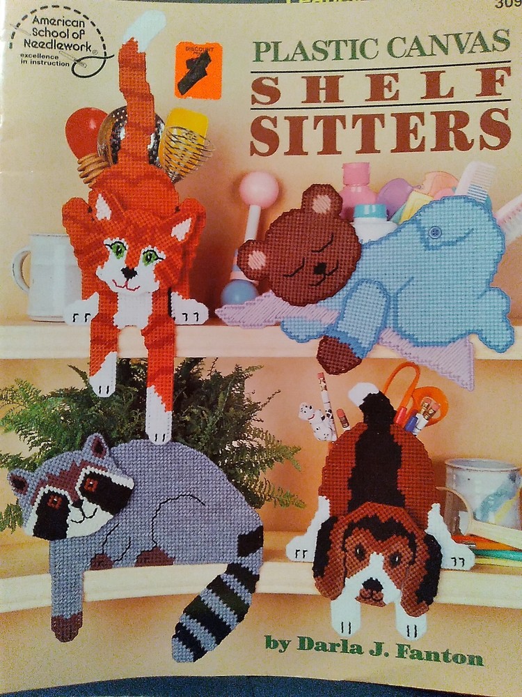 Animal Shelf Sitters In PLASTIC CANVAS Pattern Leaflet/Booklet