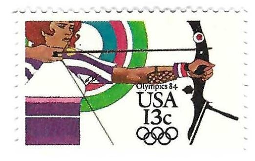 STAMP US SCOTT 2050 "Summer Olympics-Archery" 13 CENT 1983 MNH