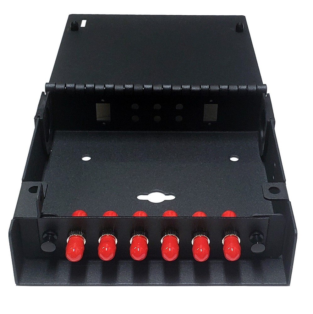 6 Fiber Wall Mount w/ 6 ST/UPC Simplex Adapters, SInglemode/Multimode Patch Only