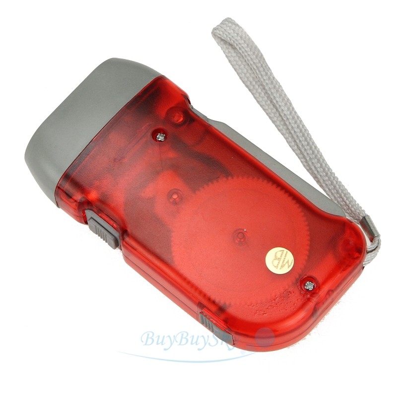 4PCS Hand Press Crank Flashlight Squeeze Powered No Battery LED Light Emergency