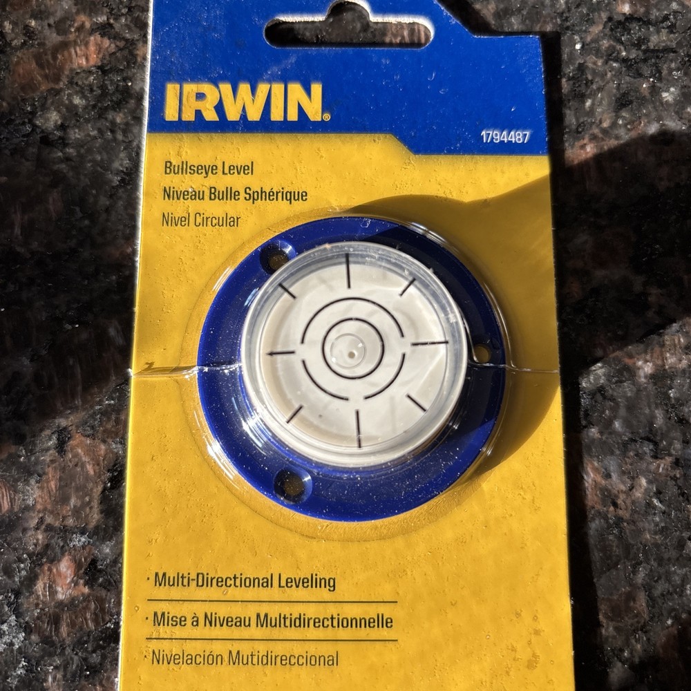 IRWIN - 4 lot BullsEye LEVEL Circular Round Shape New