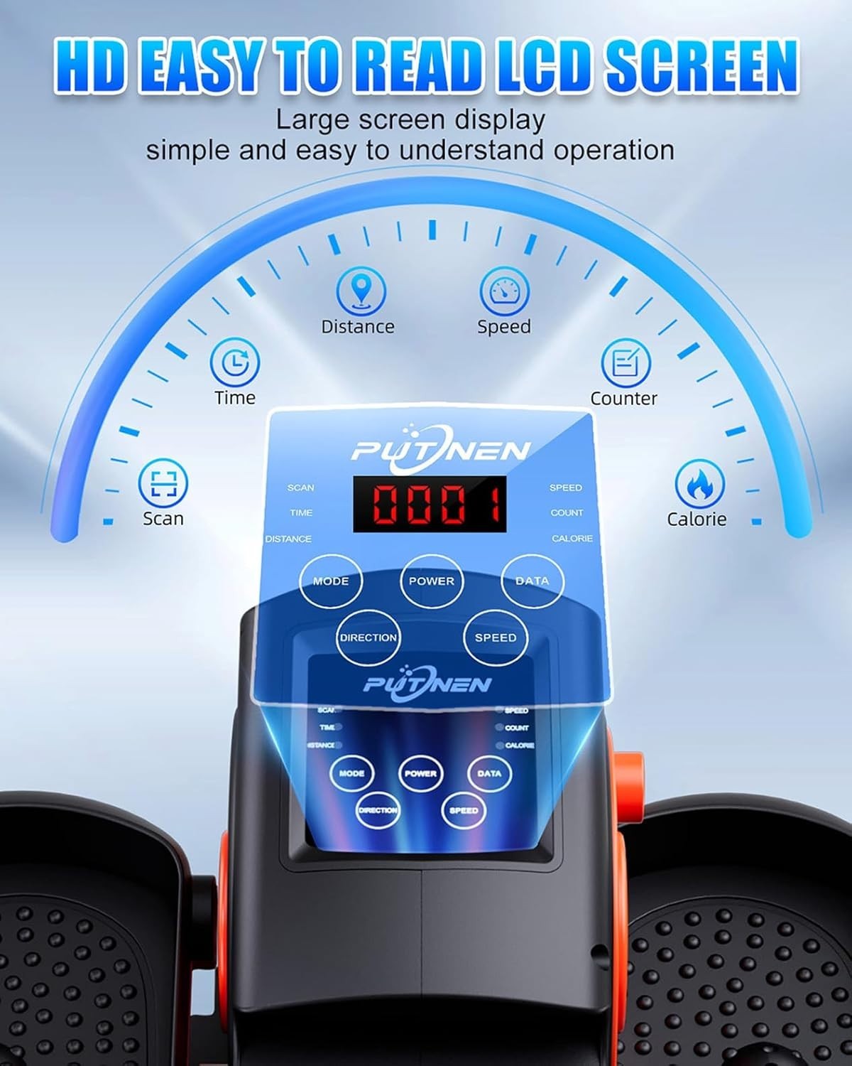 Quiet Under Desk Elliptical - 12 Resistance Levels.