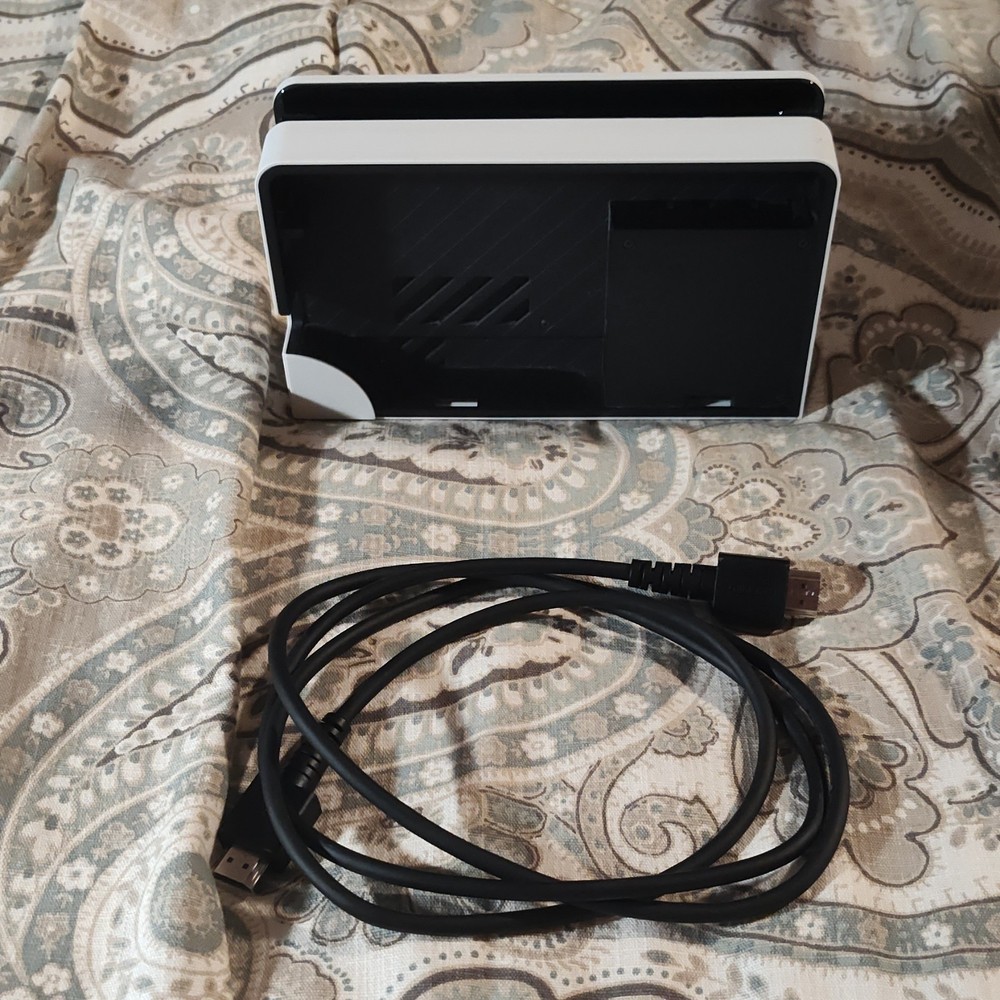 Nintendo White Charging Dock for Switch Console with 6ft HDMI Cable Plastic