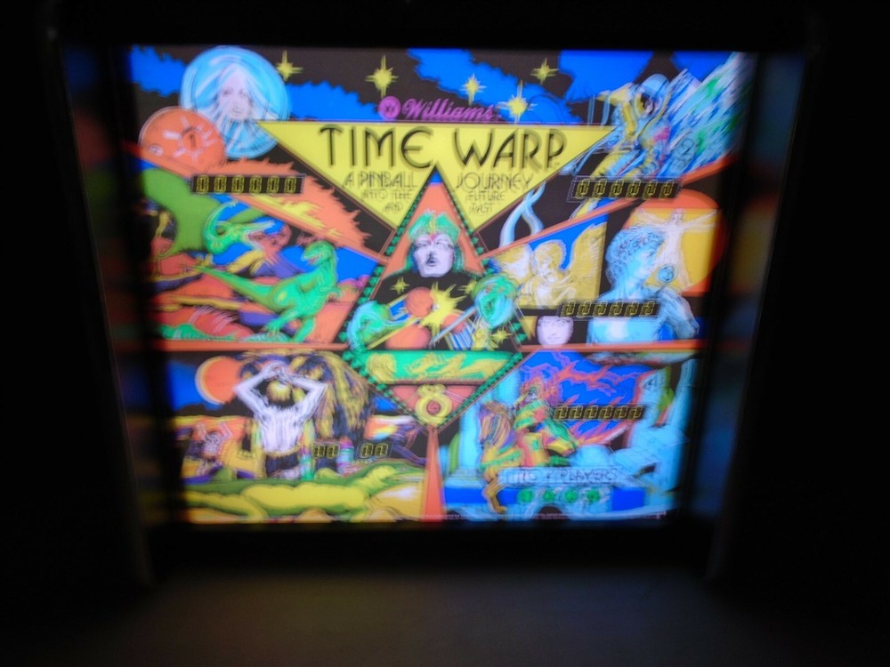 Williams Time Warp Pinball Head LED Display light box