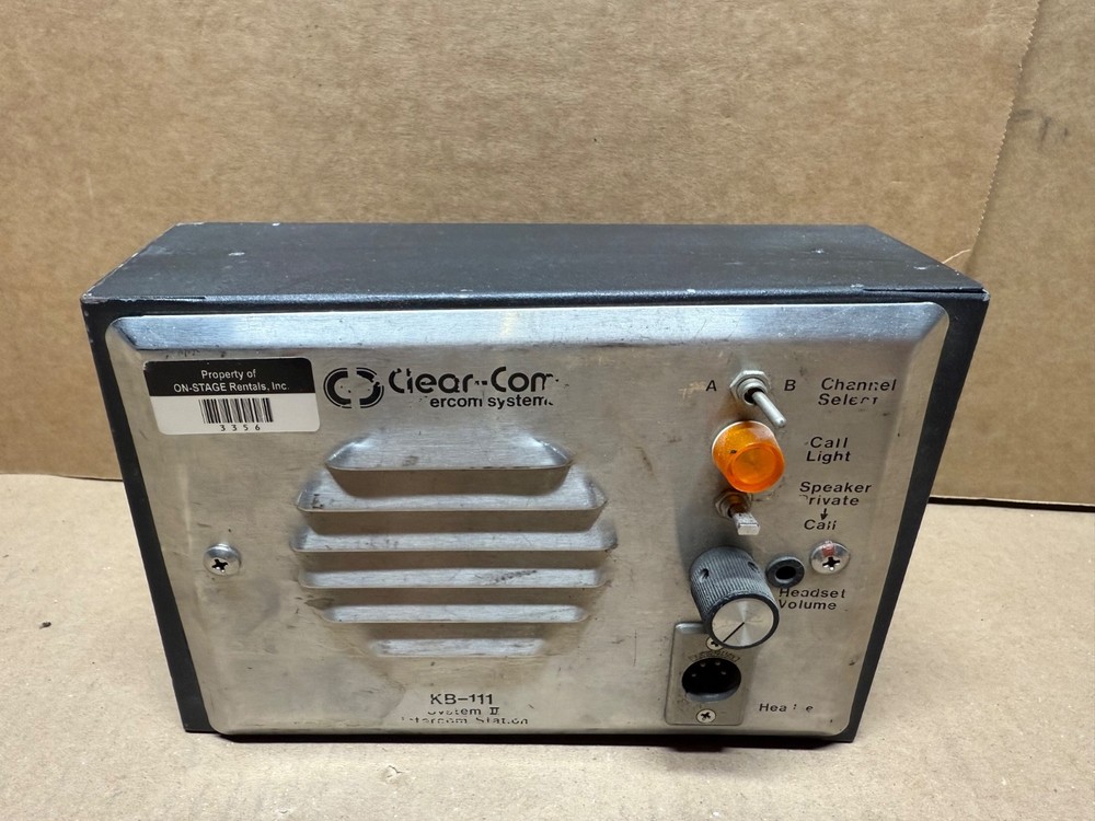 CLEAR-COM KB-111 INTERCOM STATION (STYLE #1)