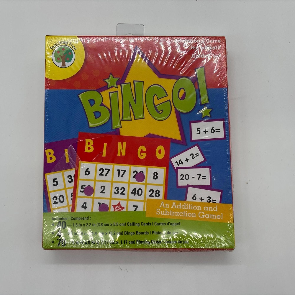 NEW Teaching Tree Bingo Math Educational Game 1st 2nd Grade Addition Subtraction