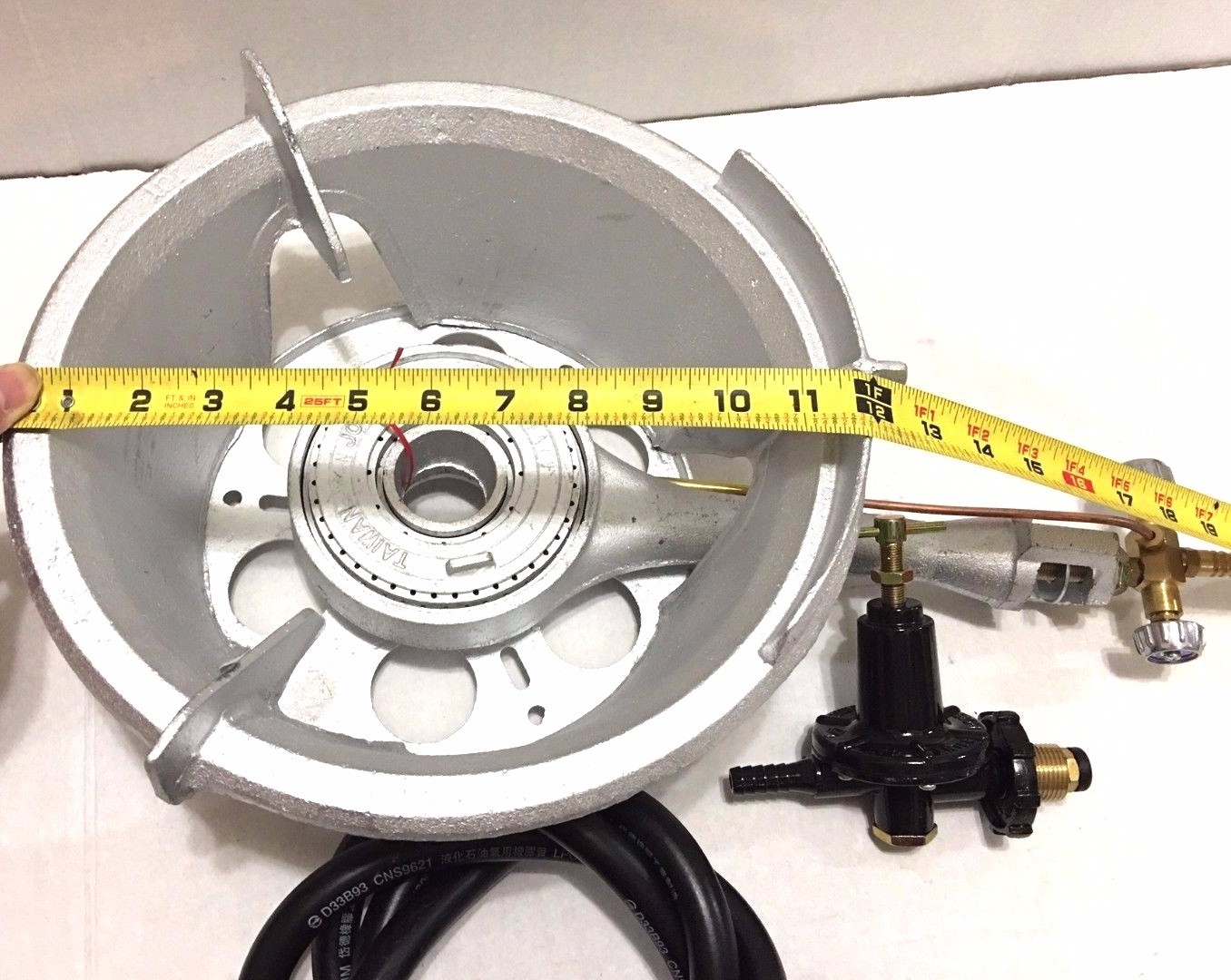 High Pressure Burner, Propane Gas, Manual, 12" Mouth Up to 119000 BTU/HR, B-0006