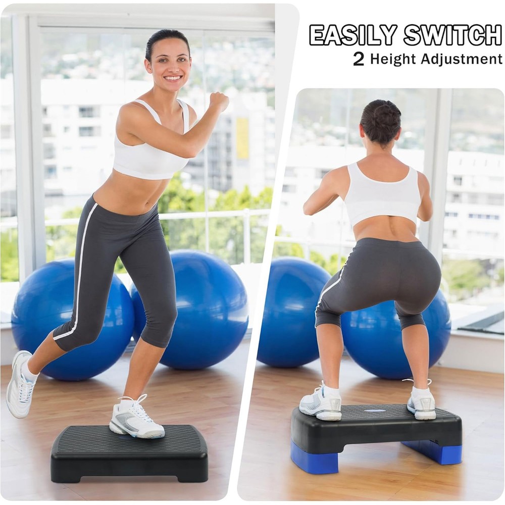 Fitvids 18" Workout Aerobic Stepper Platform with Adjustable Risers (Open Box)