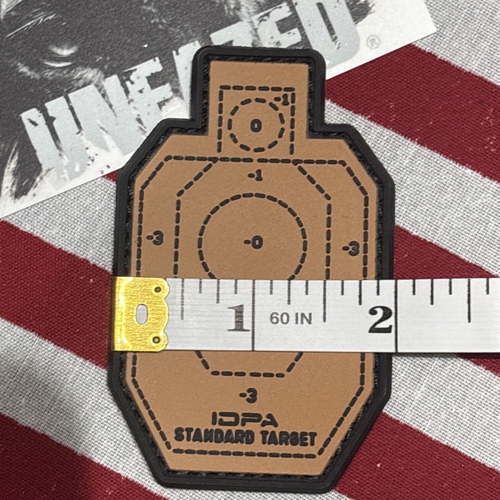 PvC 3D: Silhouette Target… Morale Brown Hook And Loop Patch High Quality 3d