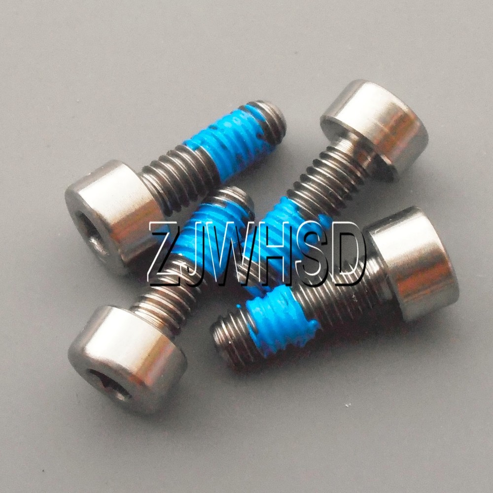 4pcs M4 x 12 Ti Titanium Screw Bolt Allen hex Socket Cap head with ThreadLocker