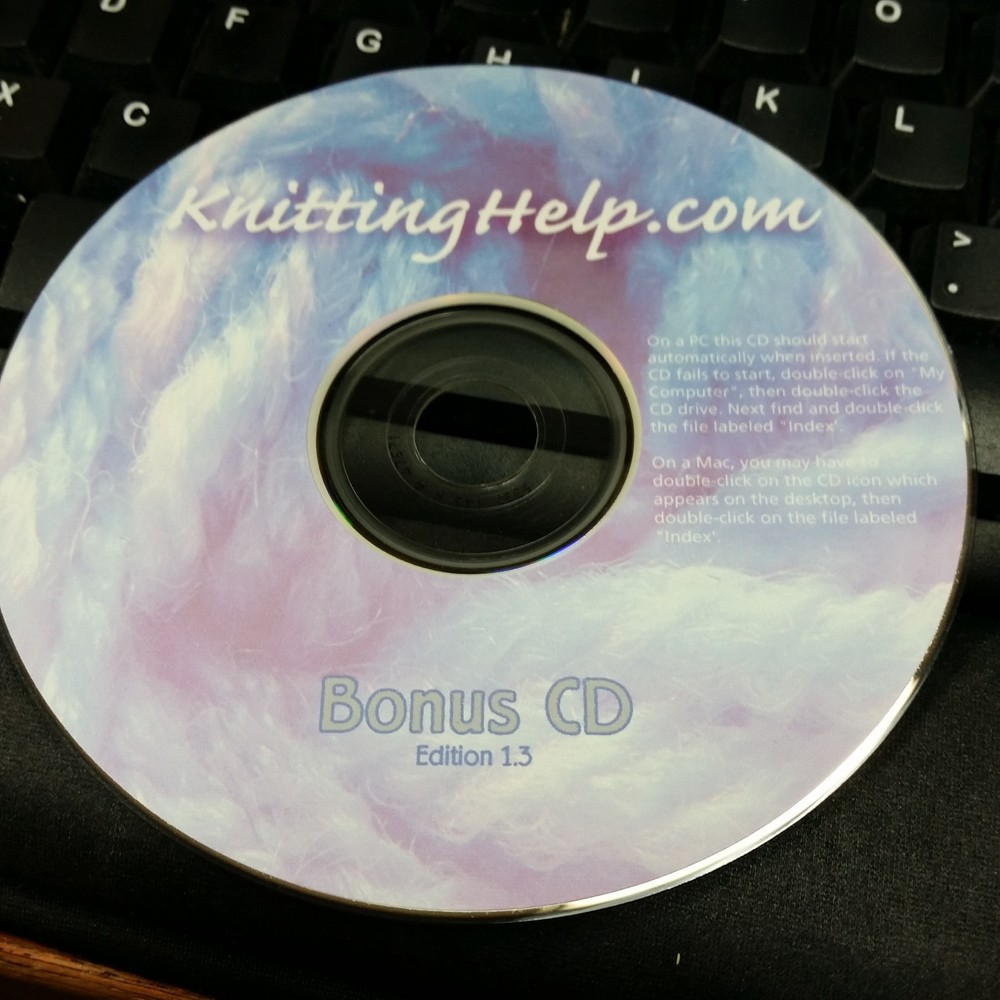 KnittingHelp.com Web Site CD Knitting Help MAC PC software projects videos