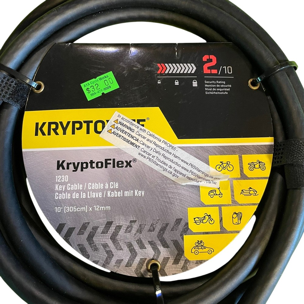 Kryptonite Kryptoflex 1230 Key Cable Bicycle Lock NEW