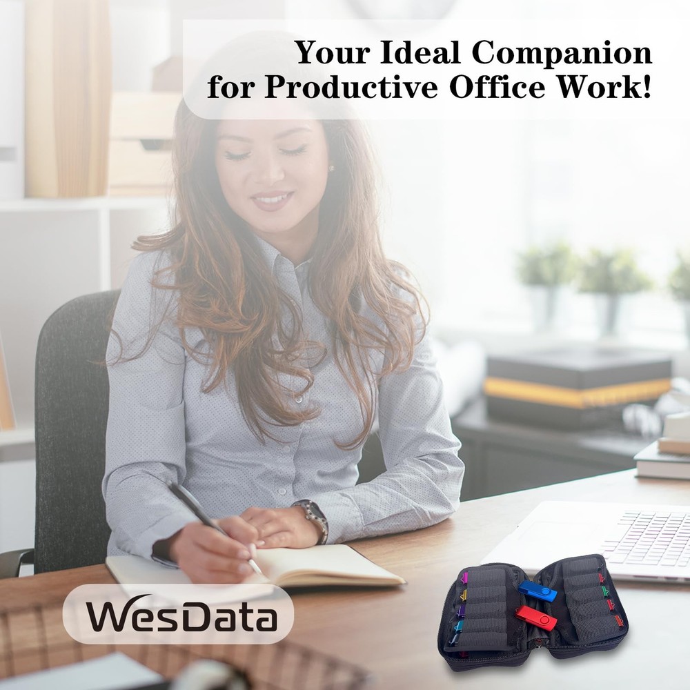 WesData USB Flash Drive Storage Case, 20 Slots Electronic