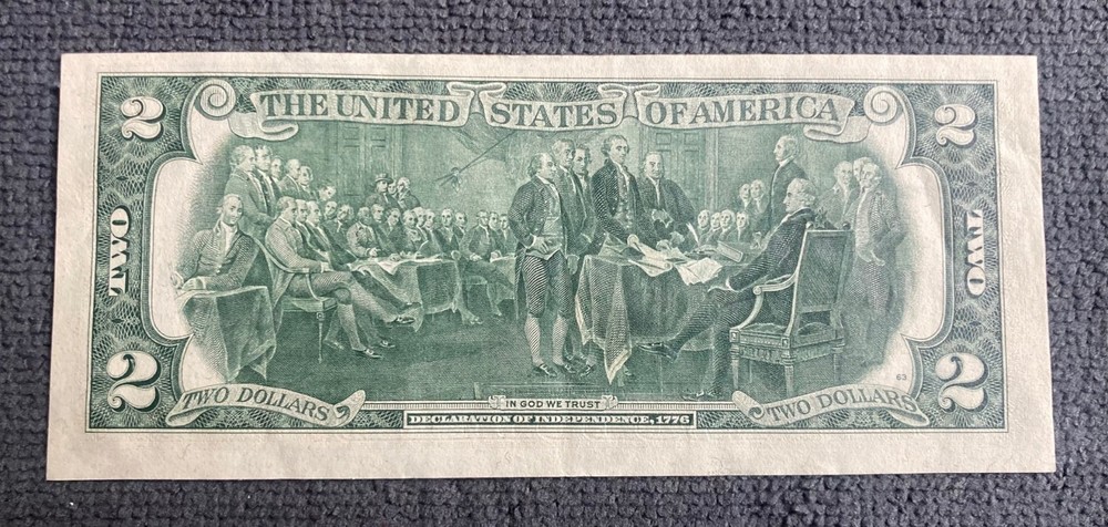 1976 $2 Two Dollar Bill - VERY RARE DOUBLE ALIGNMENT AND MISCUT ERROR