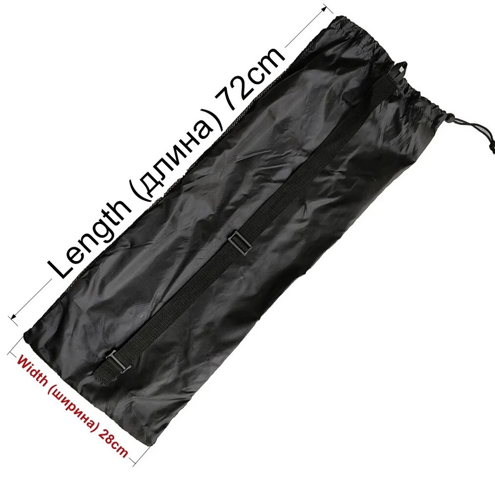 Black Mesh Drawstring Bag with Long Flippers for Diving Backpack 72 * 28cm Bag