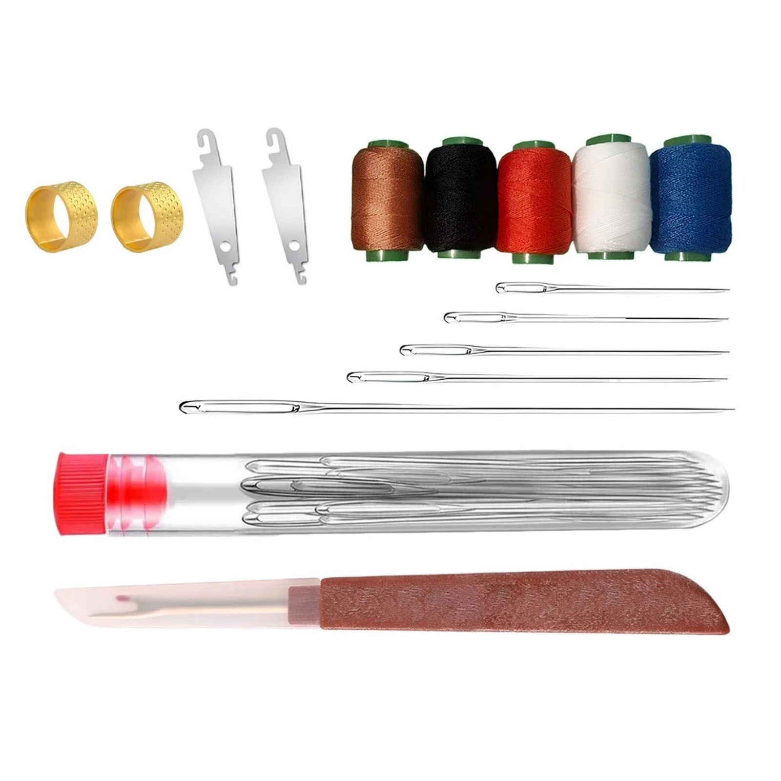 For Home 36 Piece Sewing Tool Set with Needles Threads Portable Repair Kit