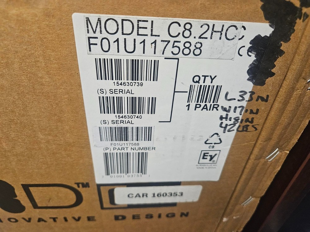 EV Innovative Design (MODEL C8.2HP - PAIR - Ceiling Mount Speaker System