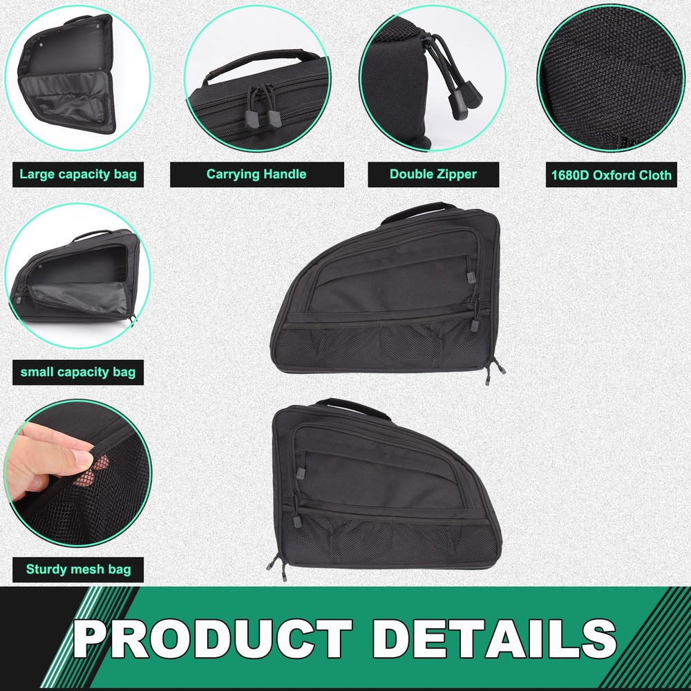 2PCS Black Tailgate Window Package Bag For Cadillac XT6 2020+