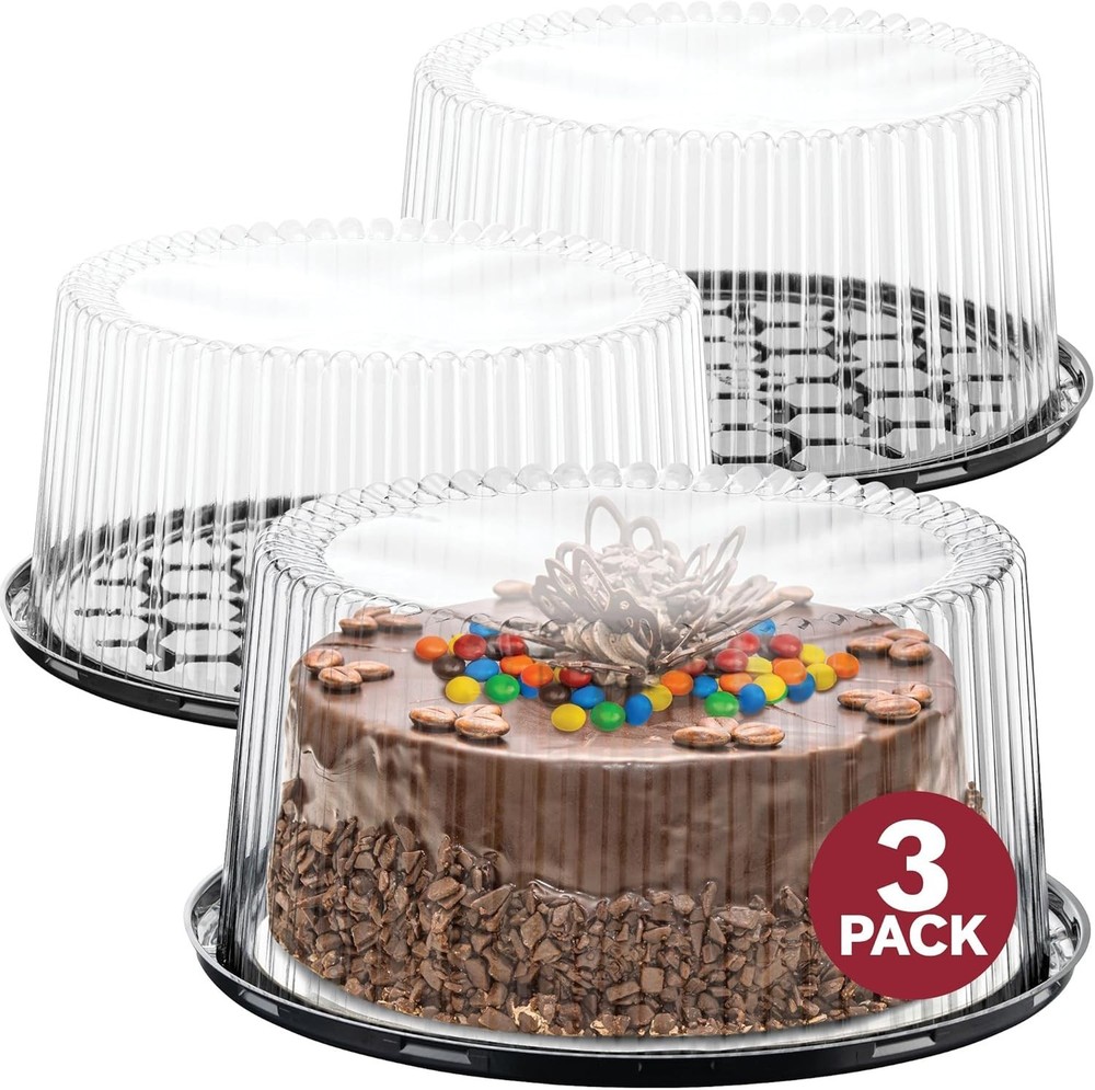 High-Dome Disposable Cake Boxes for 2-3 Layer Cakes - Durable Transport Solution