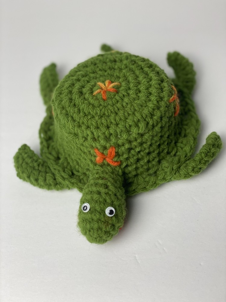 Turtle Lovers! Cute Crocheted Turtle Handmade Green