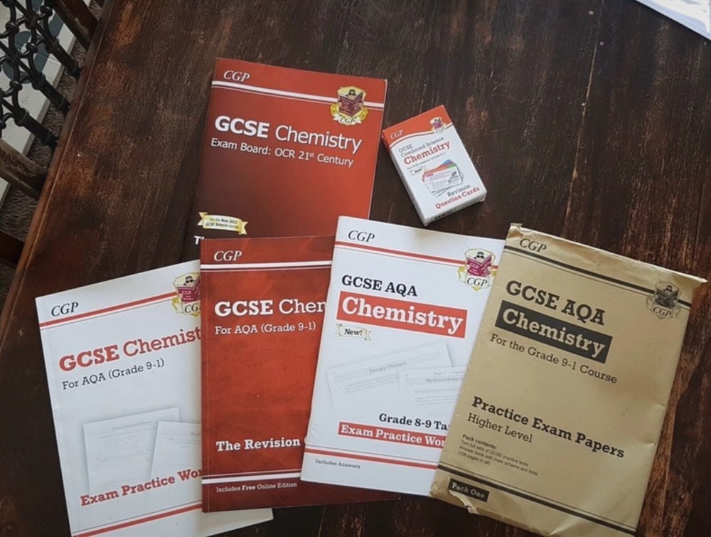 AQA OCR GCSE Chemistry CGP bundle- revision guide, exam practice workbook