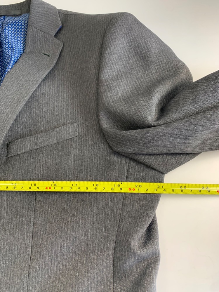 TAYLOR & WRIGHT BLAZER JACKET 40 REGULAR GREY Tailored Fit Button Up Formal