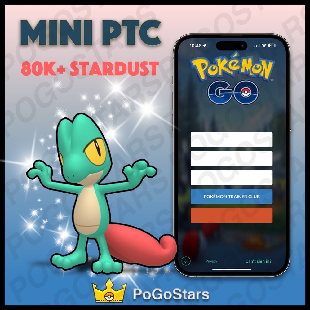 Pokémon Go - Shiny Treecko - Mini PTC 80K Stardust✨Read Description✨