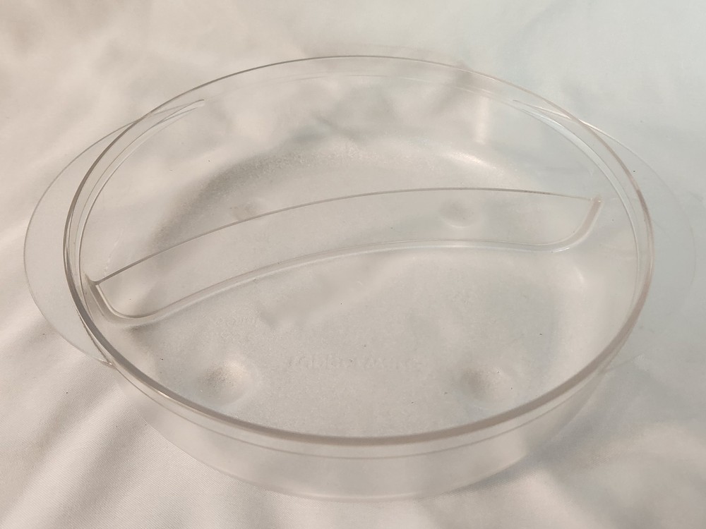 Vintage Tupperware Clear Divided Microwave Meal Prep 7.5" Replacement Container