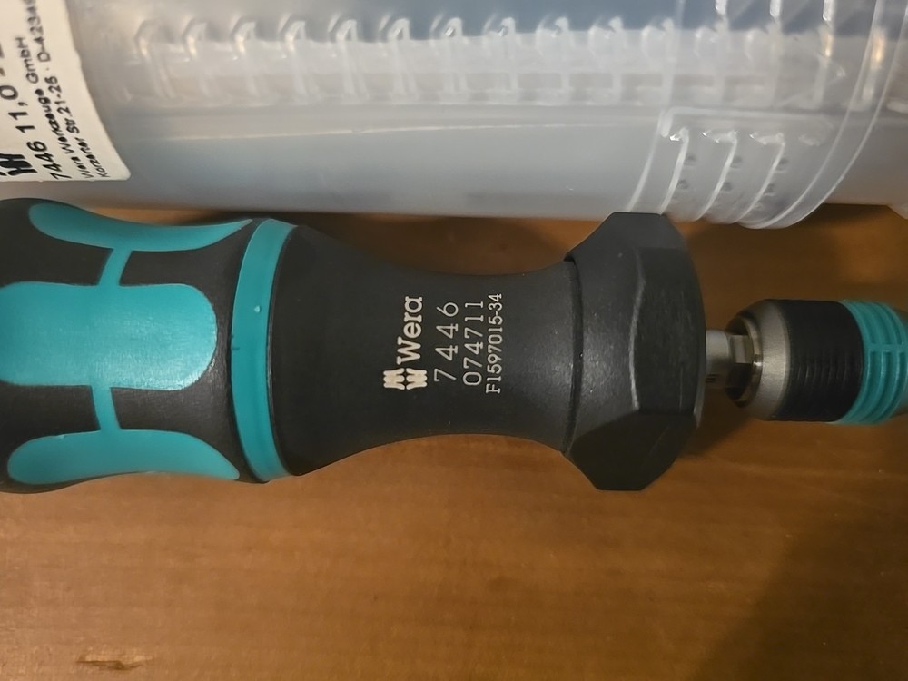 Wera 7446 Adjustable Torque Screwdriver 1/4" Hex Quick-Release