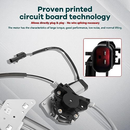 Rear Driver Side Power Window Regulator with Motor Compatible for 2000-2004