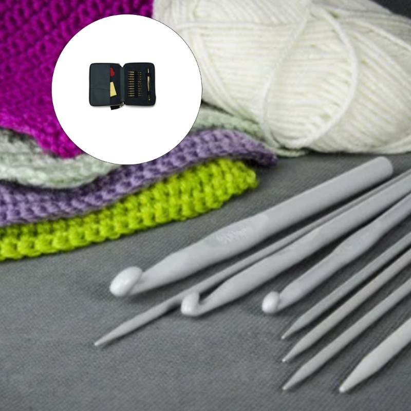 Ergonomic Knitting Hook Detachable Aluminum Construction Storage
