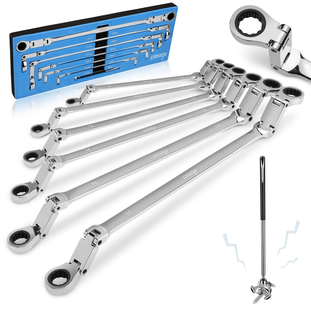 DISEN Double Jointed Extra Long Set (Silver), Bright Silver